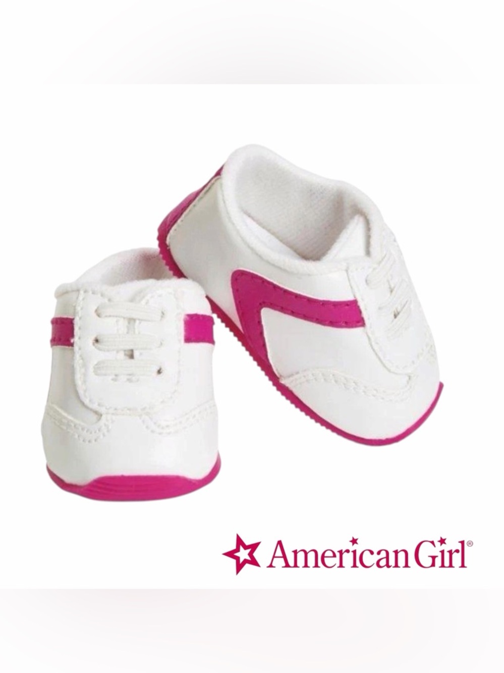 American Girl Truly Me 2-In-1 Cheer Gear Sneakers Pink White Sneaker Shoes NEW